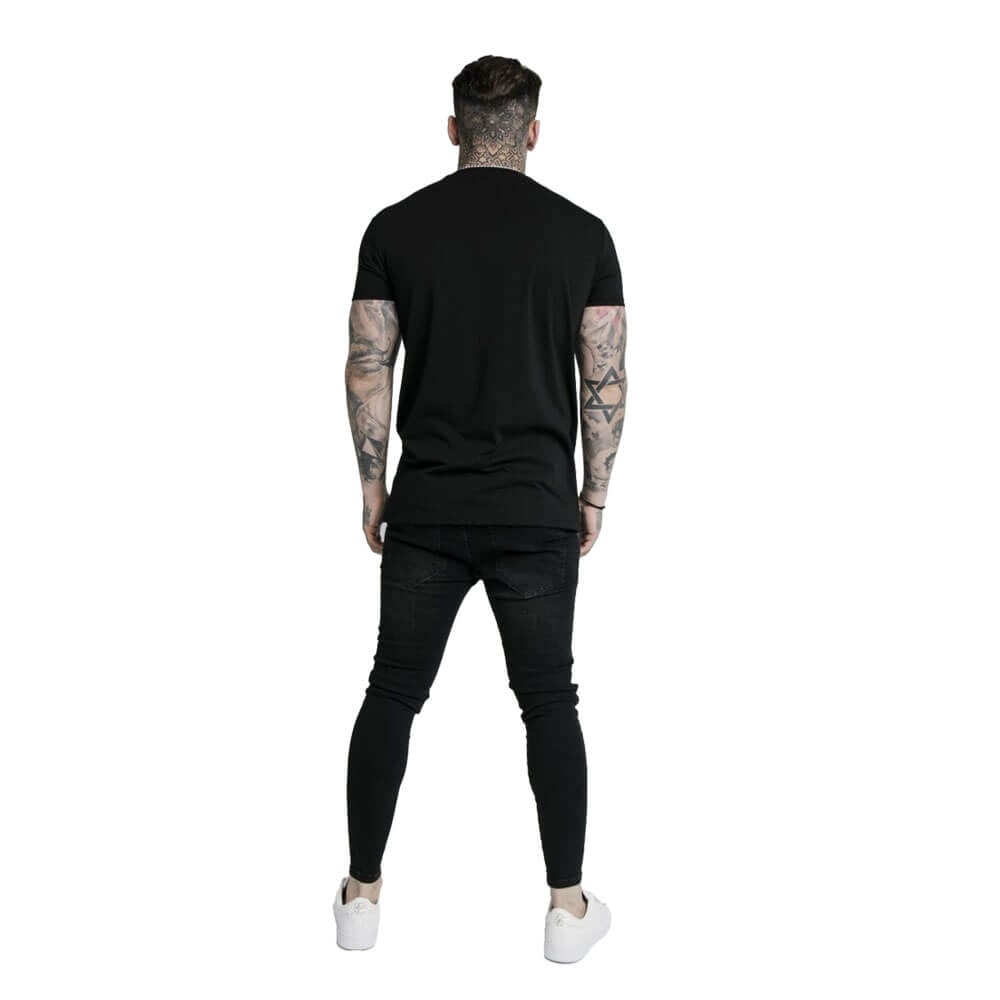 חולצת טישרט סיקסילק קצרה Rhinestone Lion Tee גברים