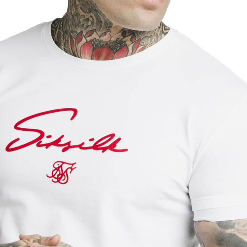 חולצת טישרט סיקסילק קצרה Signature Flock Tee גברים