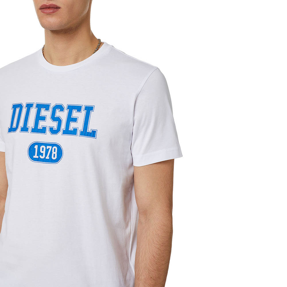 חולצת טישרט דיזל קצרה לוגו גדול גברים