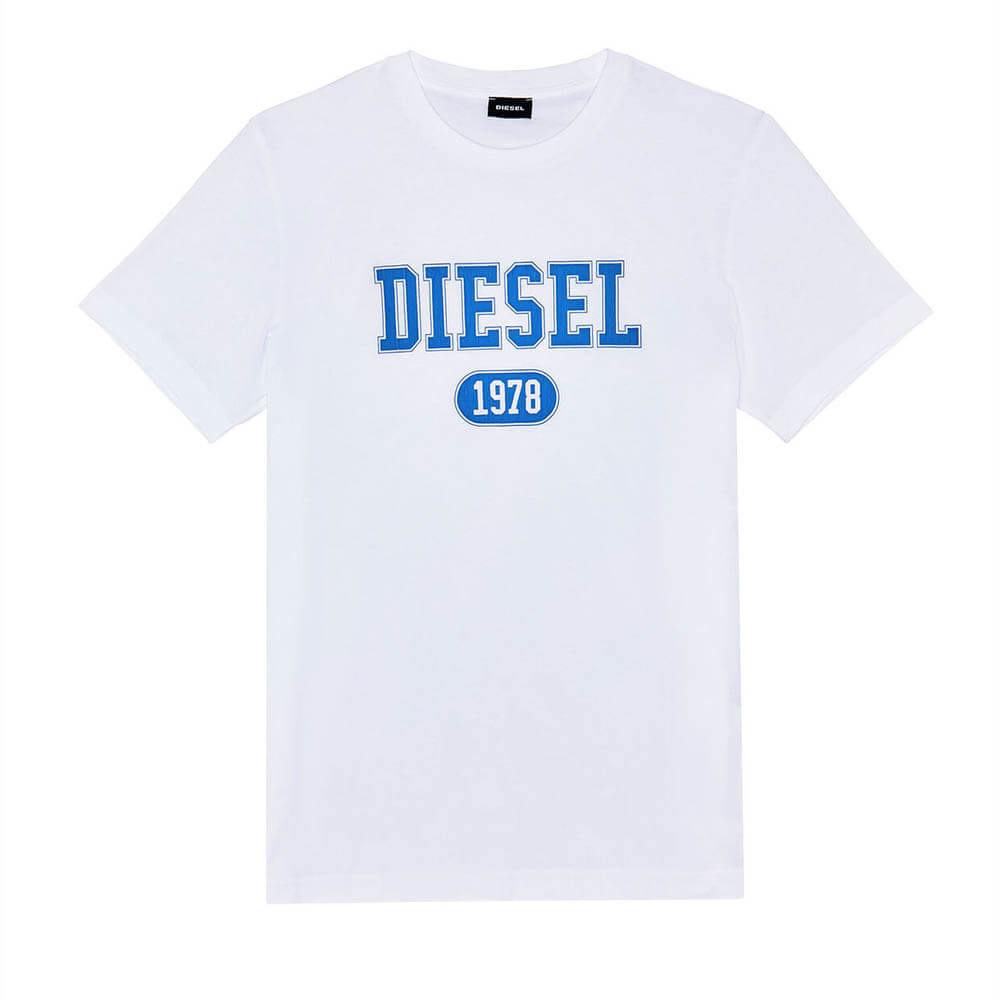 חולצת טישרט דיזל קצרה לוגו גדול גברים