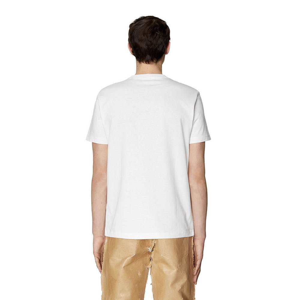 חולצת טישרט דיזל קצרה הדפס לוגו בחזה גברים