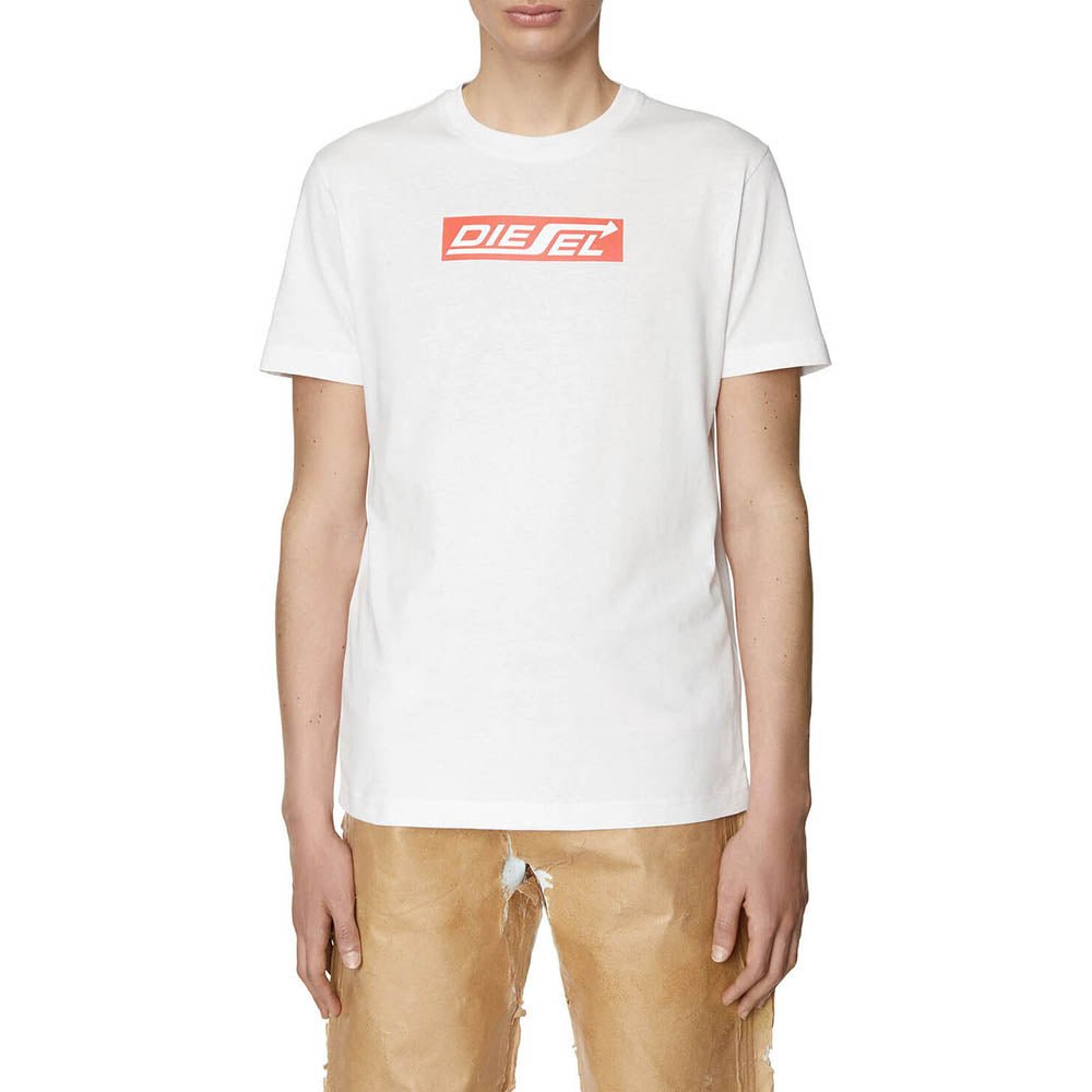 חולצת טישרט דיזל קצרה הדפס לוגו בחזה גברים