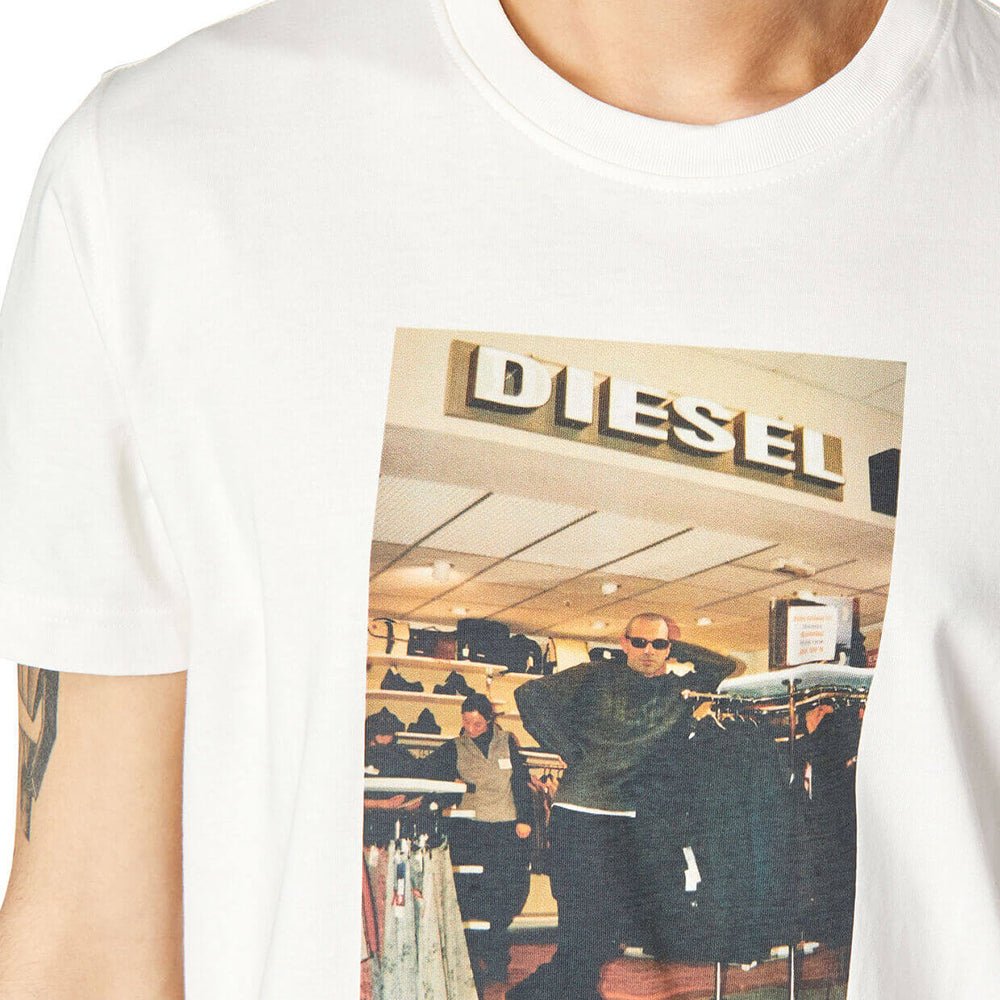 חולצת טישרט דיזל קצרה Graphic-Print גברים