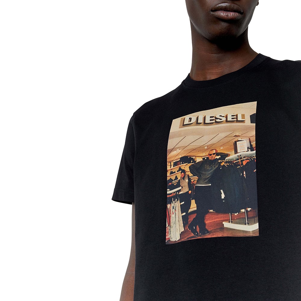 חולצת טישרט דיזל קצרה Graphic-Print גברים
