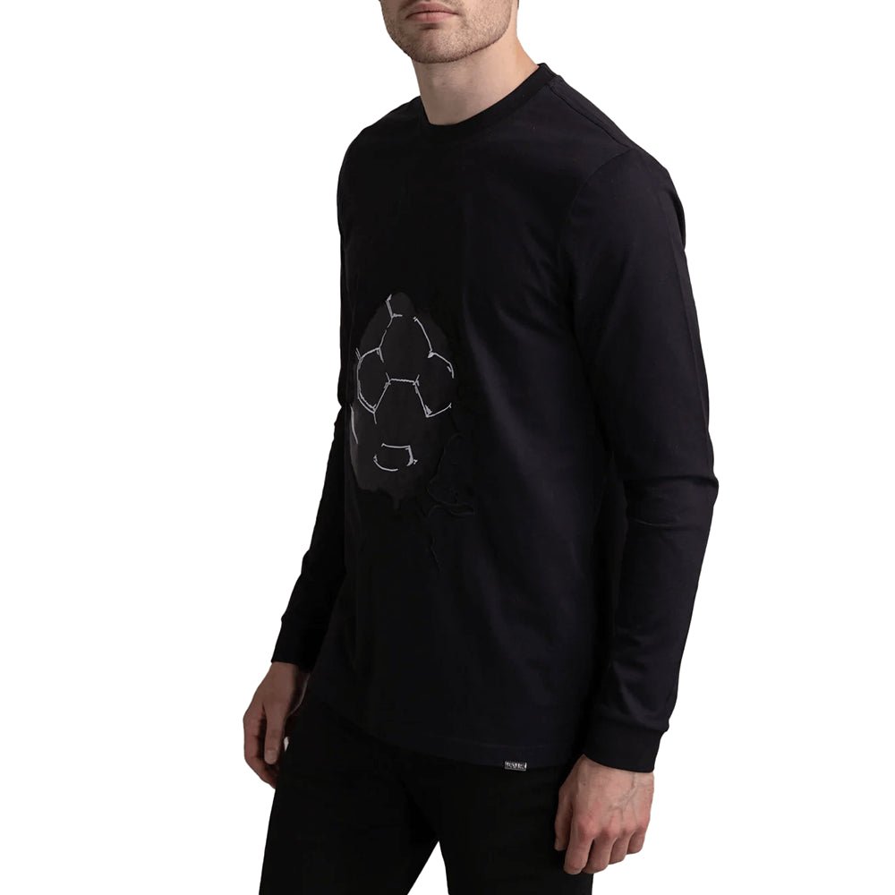 חולצת טישירט ארוכה באלר עם רקמת כדורגל גברים