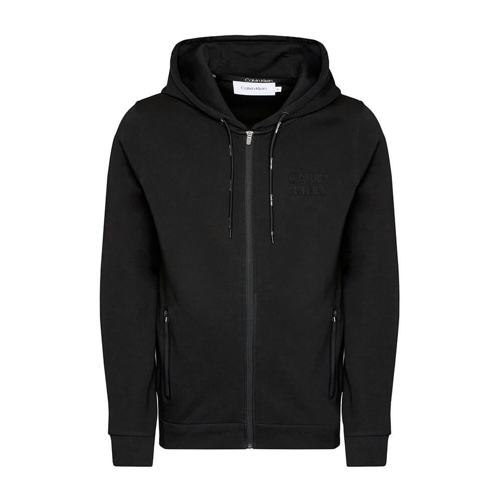 ג'קט קפוצ'ון קלווין קליין Cotton Stretch Zip Up גברים