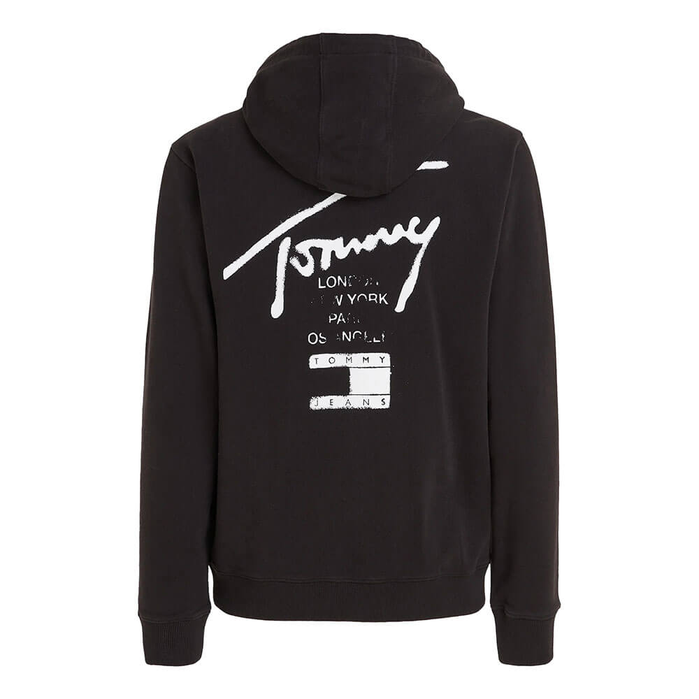 ג'קט קפוצ'ון עם הדפסי לוגו טומי הילפיגר גברים