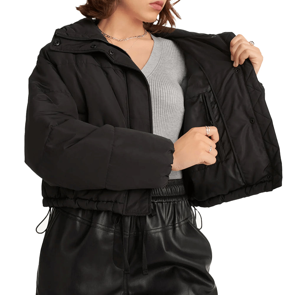 מעיל דונה קארן Cropped Puffer נשים