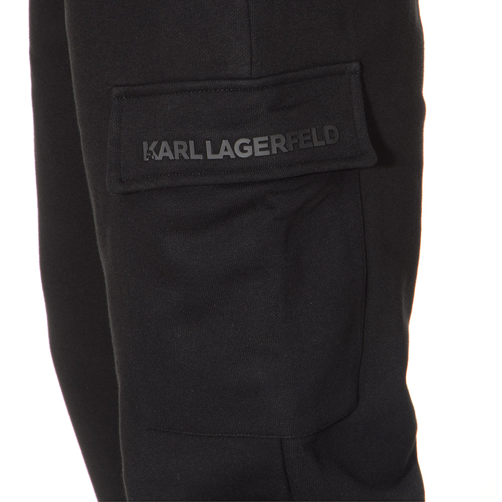 מכנס קרל לגרפלד ארוך כיתוב לוגו בכיס אחורי גברים