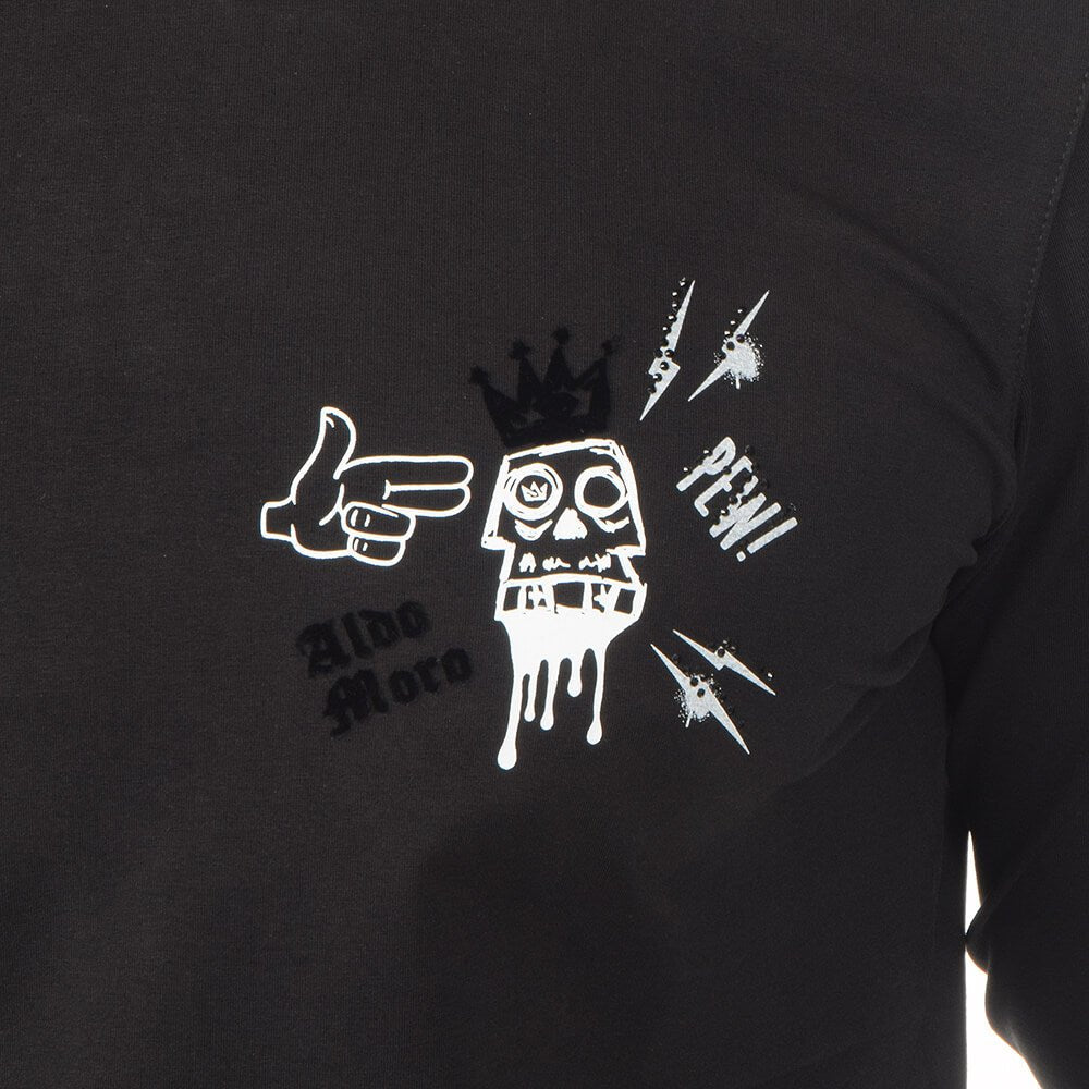 חולצת טישירט ארוכה אלדו מורו הדפס גולגולת גברים