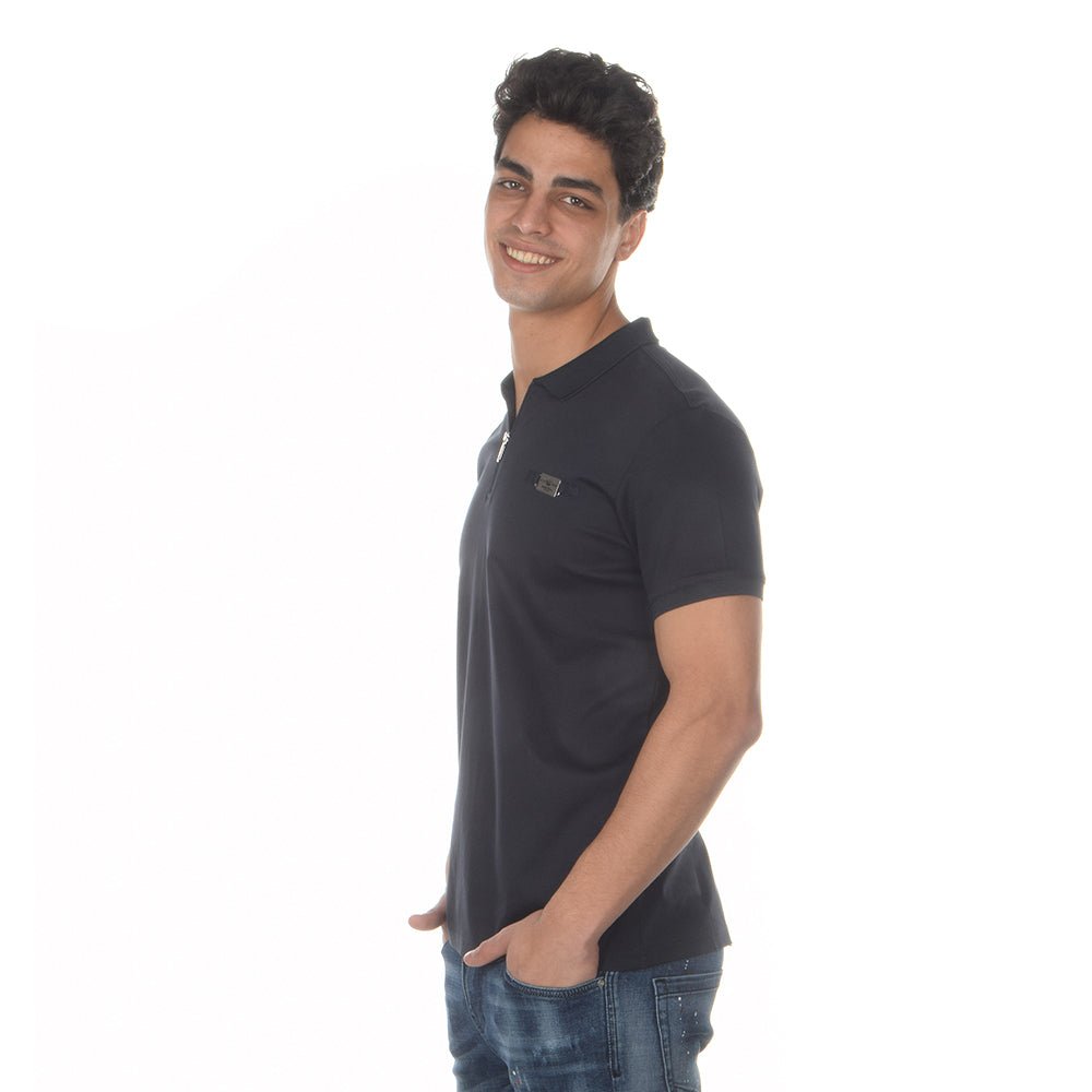 חולצת פולו אלדו מורו קצרה Zipper Logo גברים