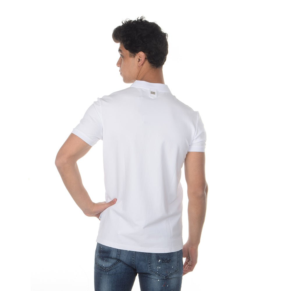 חולצת פולו קצרה Patch Logo גברים