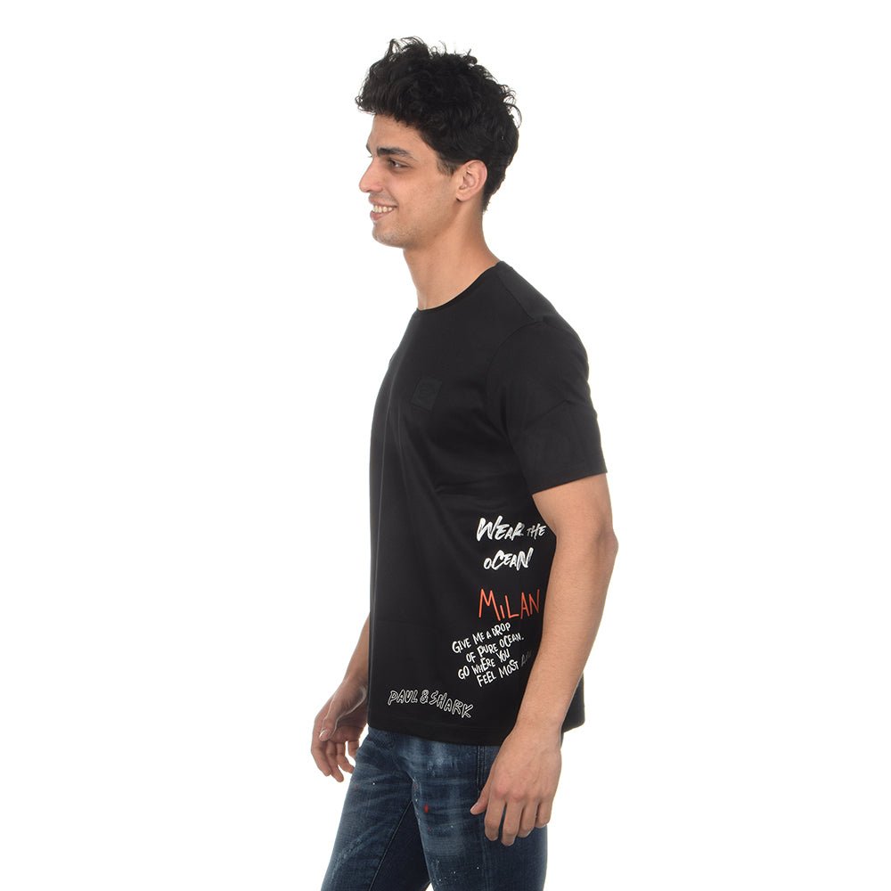 חולצת טישרט פול שארק קצרה Side Logo גברים