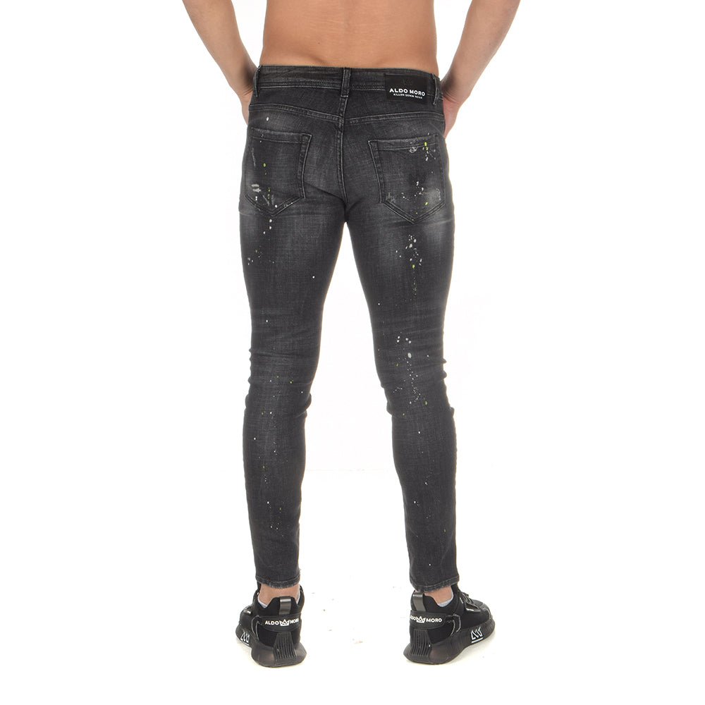 ג'ינס אלדו מורו סקיני עם כתמים גברים
