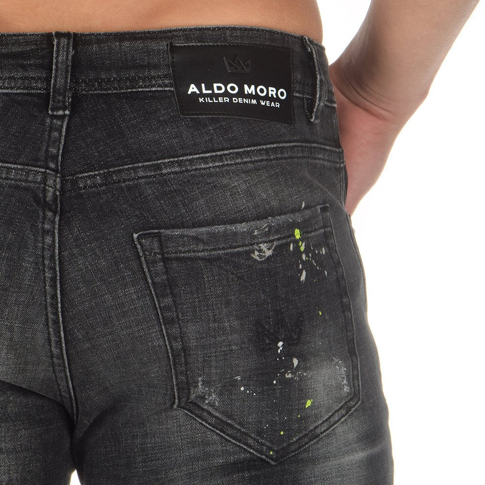 ג'ינס אלדו מורו סקיני עם כתמים גברים