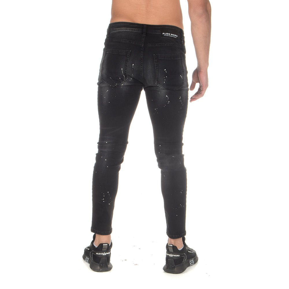 ג'ינס אלדו מורו סקיני משופשף עם קרעים גברים