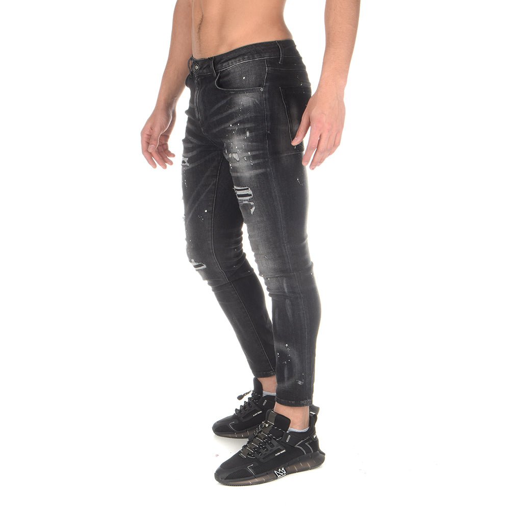 ג'ינס אלדו מורו סקיני משופשף עם קרעים גברים