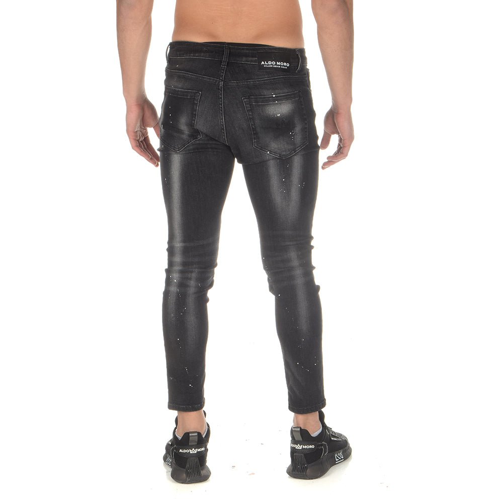 ג'ינס אלדו מורו סקיני משופשף עם קרעים גברים