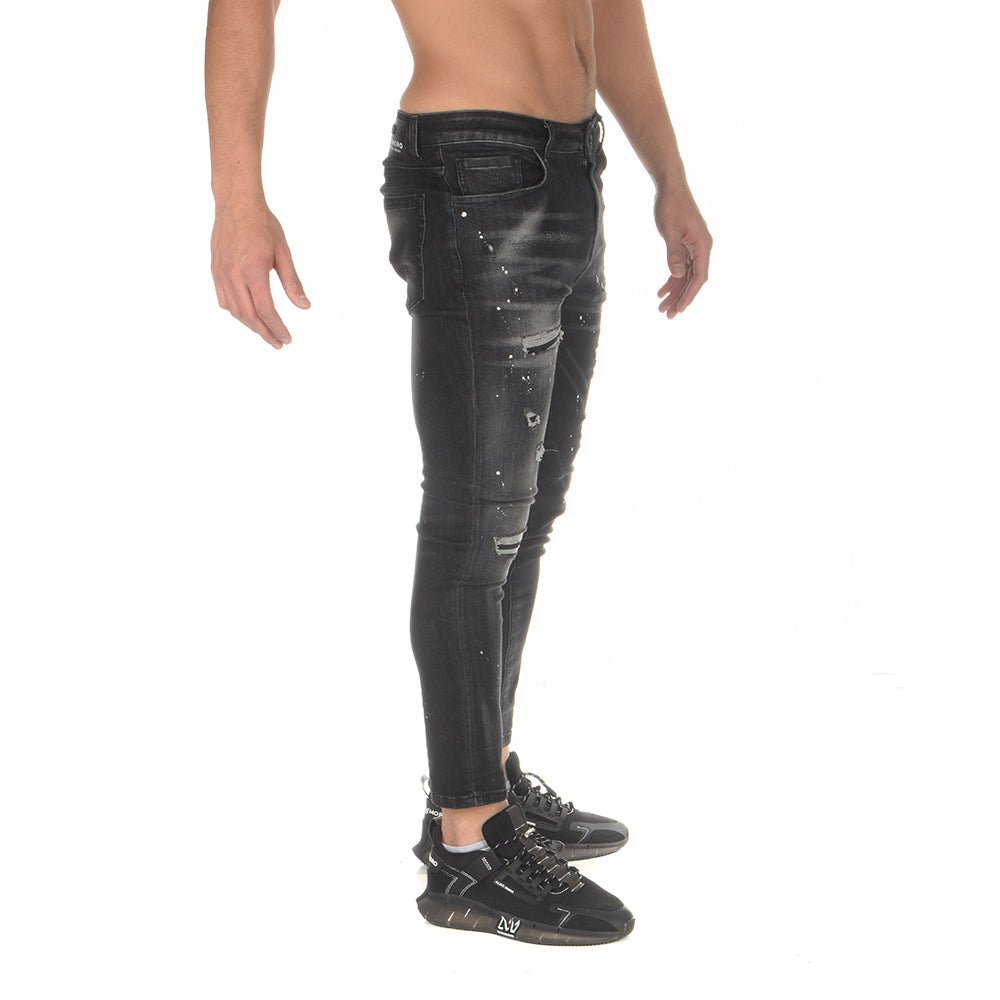 ג'ינס אלדו מורו סקיני משופשף עם קרעים גברים