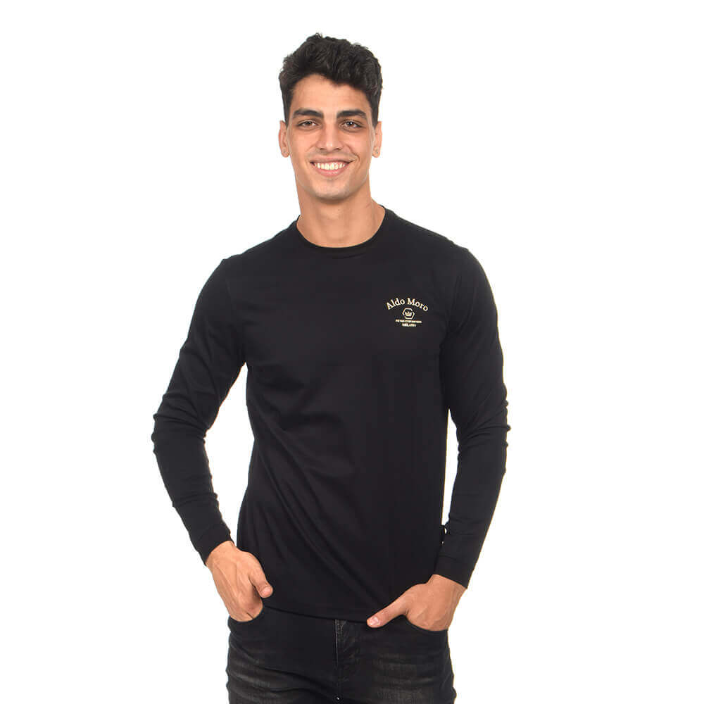 חולצת טישירט ארוכה אלדו מורו לוגו מבריק גברים