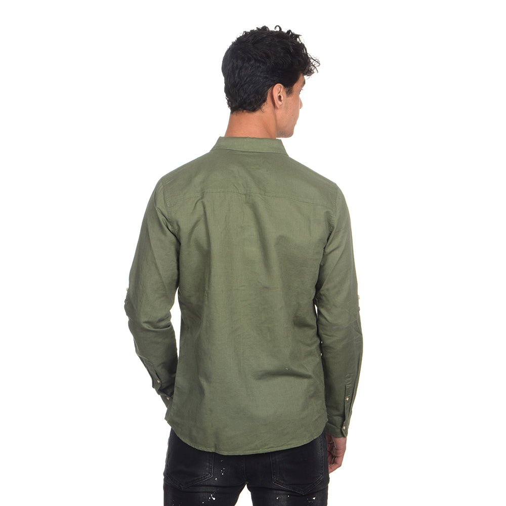 חולצה מכופתרת אלדו מורו פשתן Linen גברים