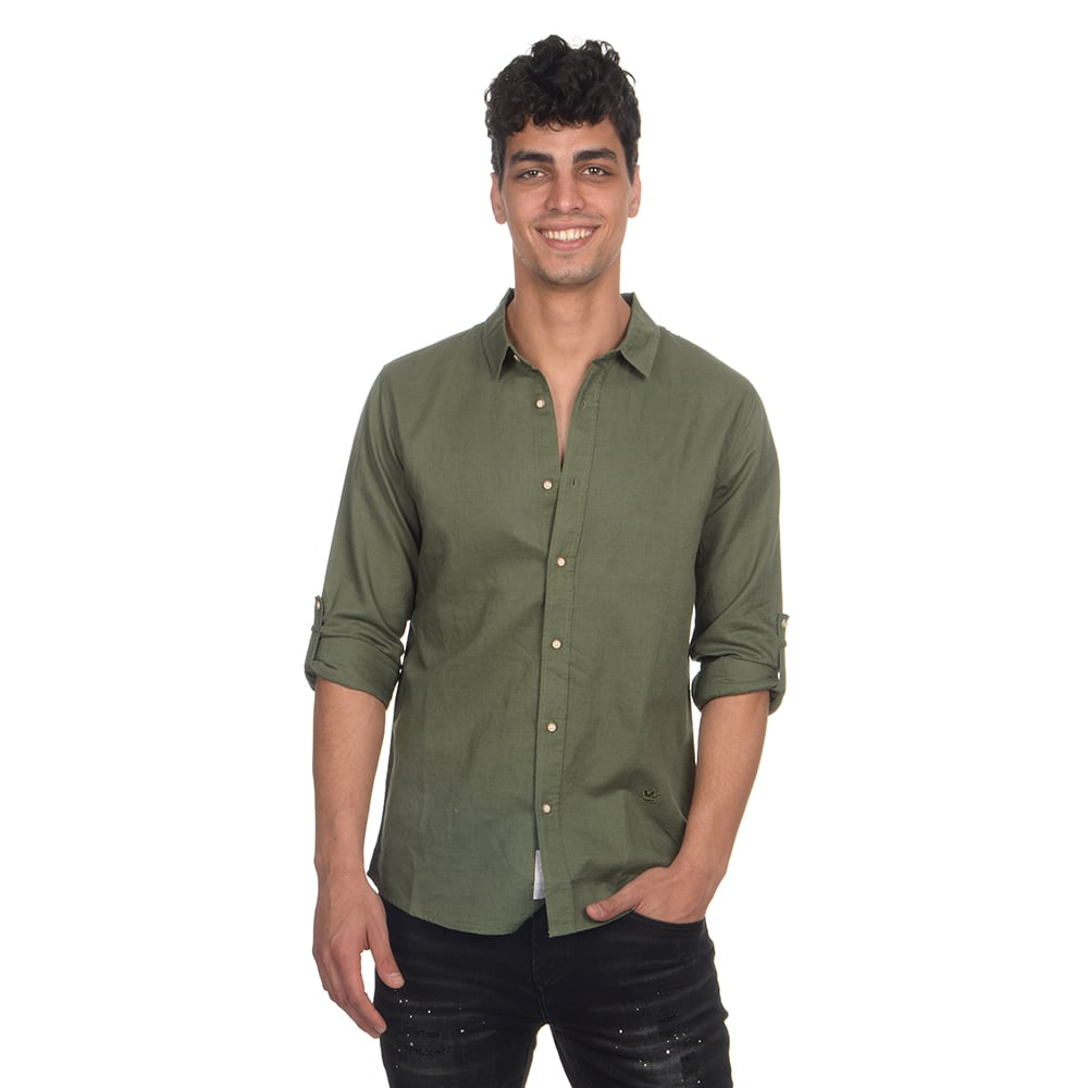 חולצה מכופתרת אלדו מורו פשתן Linen גברים