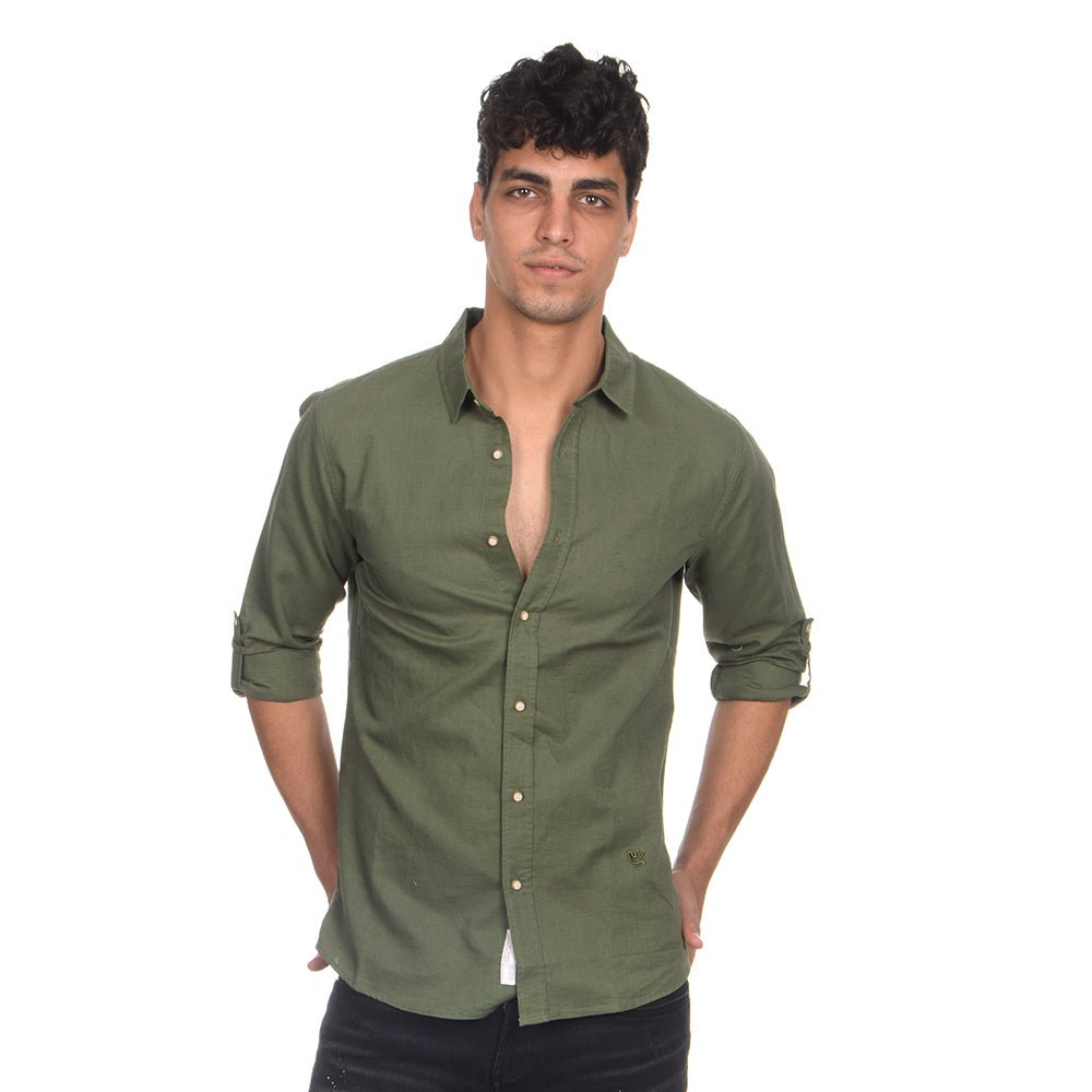 חולצה מכופתרת אלדו מורו פשתן Linen גברים