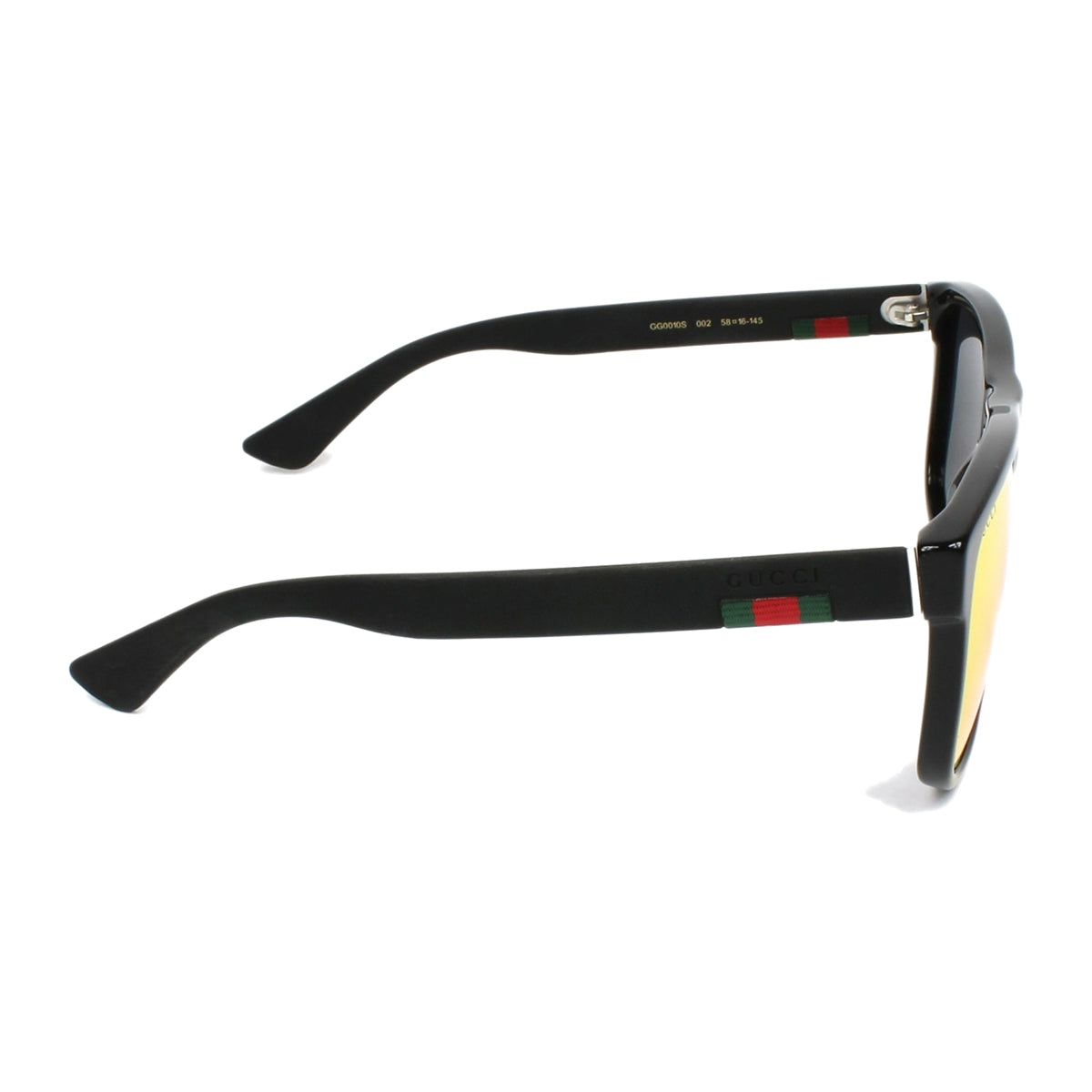 משקפי שמש גוצ'י לגברים שחור צהוב