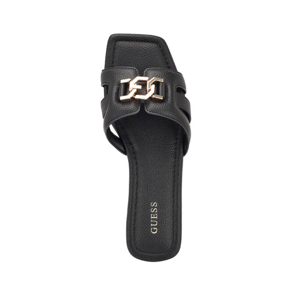 כפכפי Guess עם לוגו מוזהב נשים - gus-gwJELILA-BLK01-36