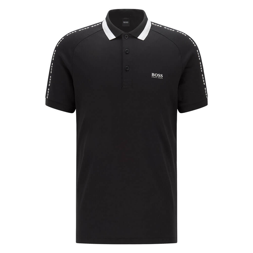 חולצת פולו הוגו בוס קצרה Striped Collar גברים