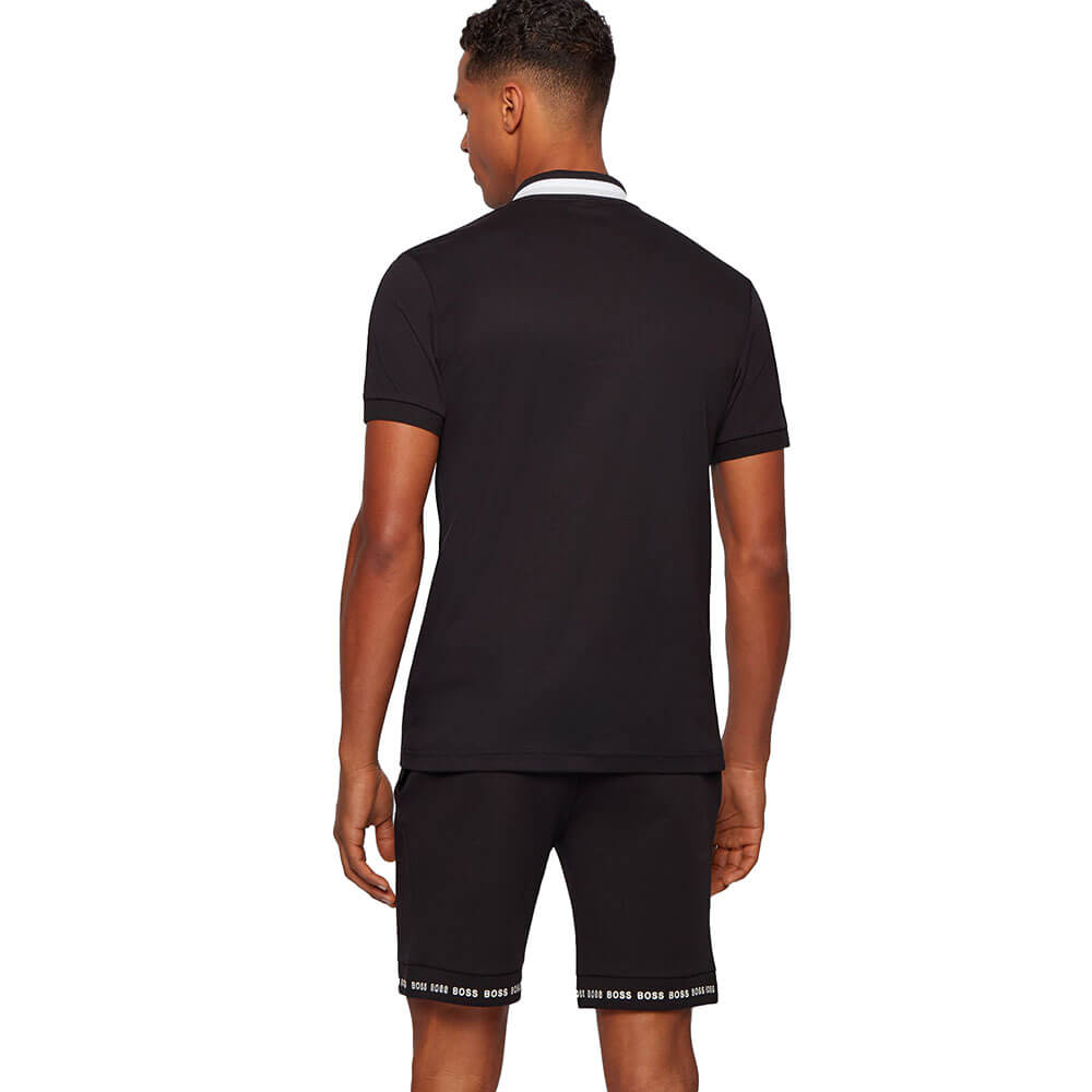 חולצת פולו הוגו בוס קצרה Striped Collar גברים