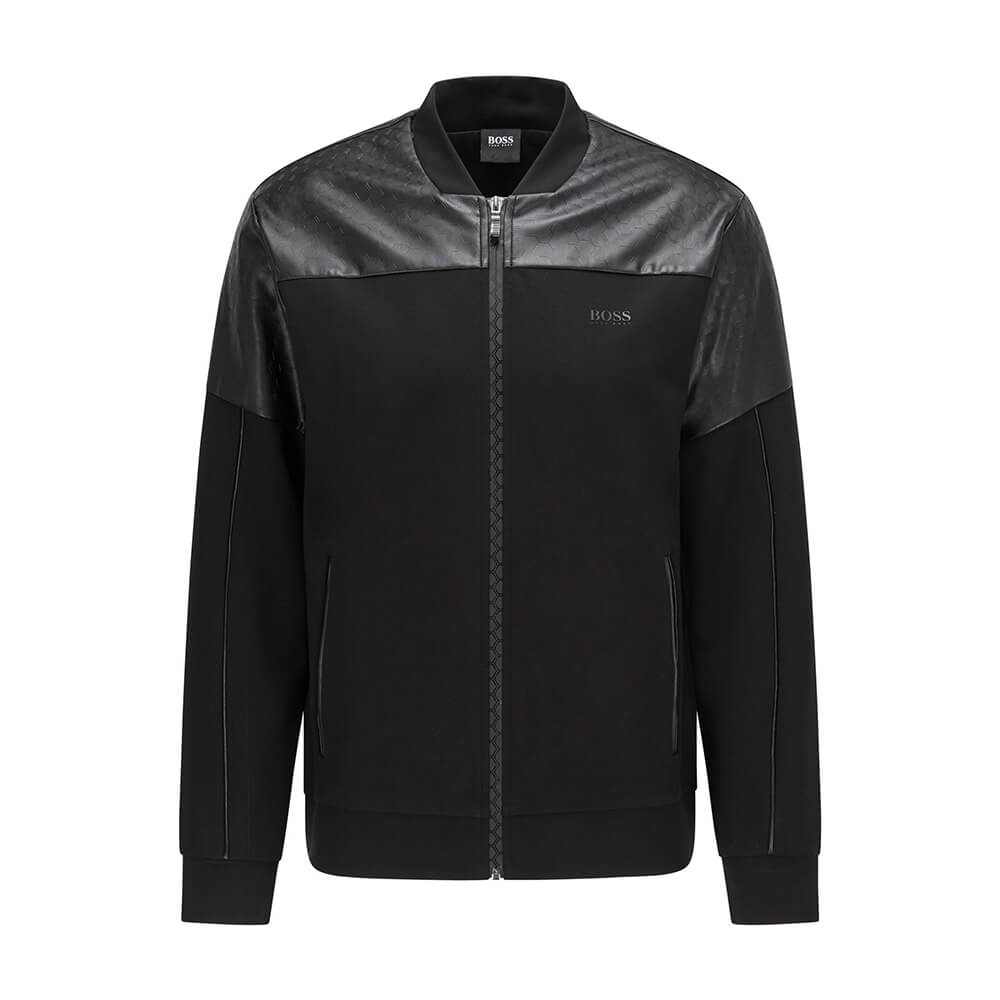 ג'קט הוגו בוס Hexagon-Pattern Faux Leather גברים