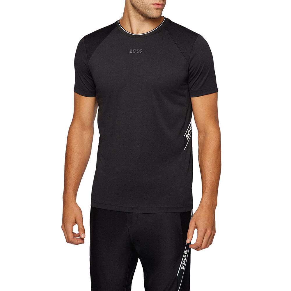 חולצת טישרט הוגו בוס קצרה פסי לוגו גברים