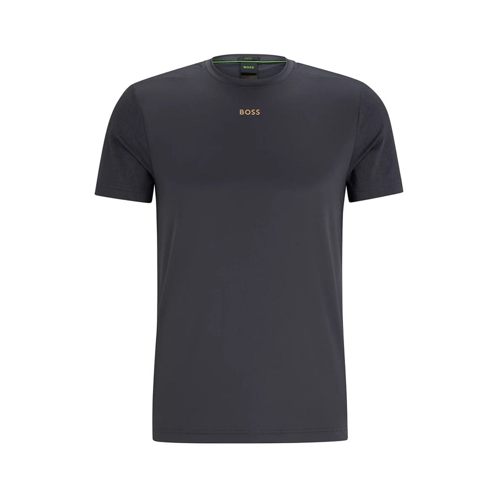 חולצת טישרט הוגו בוס קצרה Decorative Reflective Pattern גברים