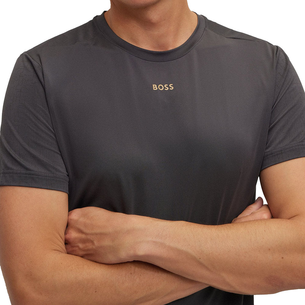 חולצת טישרט הוגו בוס קצרה Decorative Reflective Pattern גברים