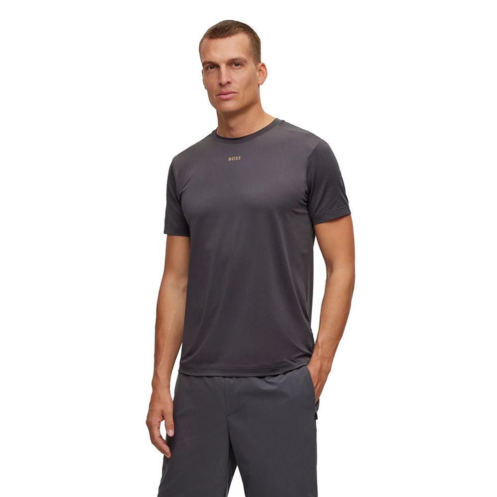 חולצת טישרט הוגו בוס קצרה Decorative Reflective Pattern גברים