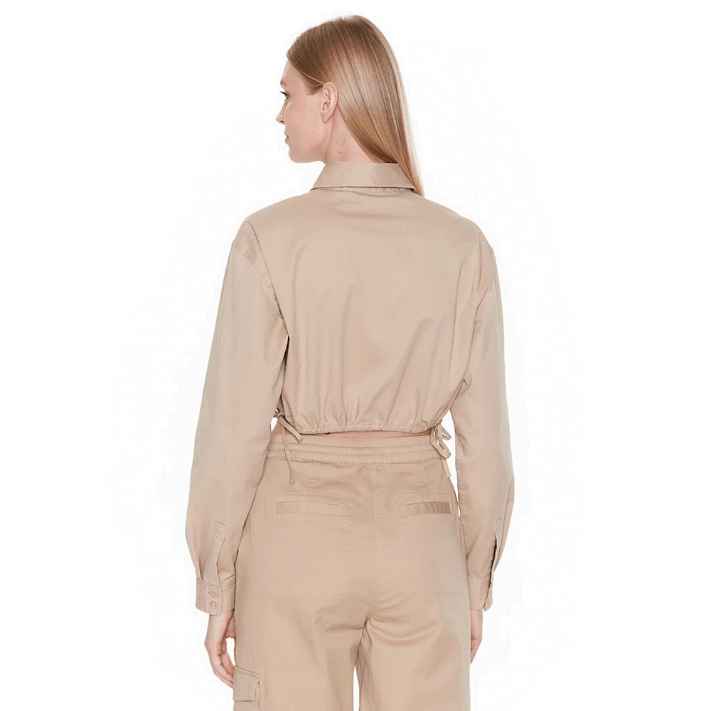 חולצת קרופ מכופתרת קלווין קליין נשים