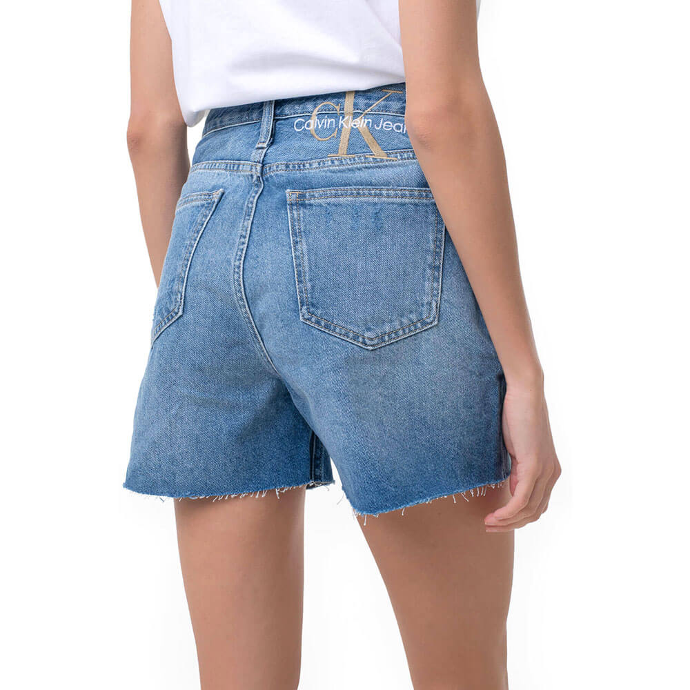 ג'ינס קצר עם קרעים קלווין קליין Mom Fit נשים
