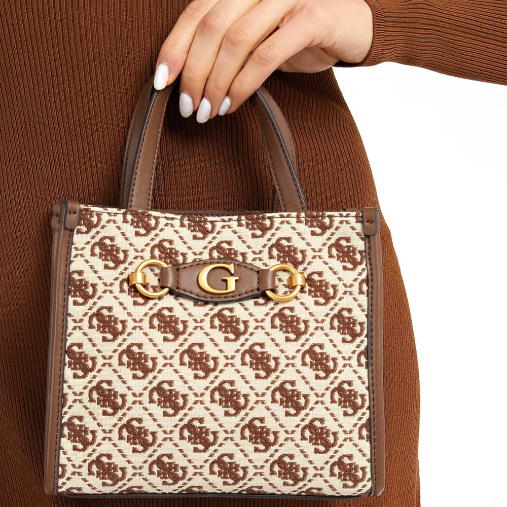 תיק נשיאה Guess Mini Tote עם אבזם לוגו נשים