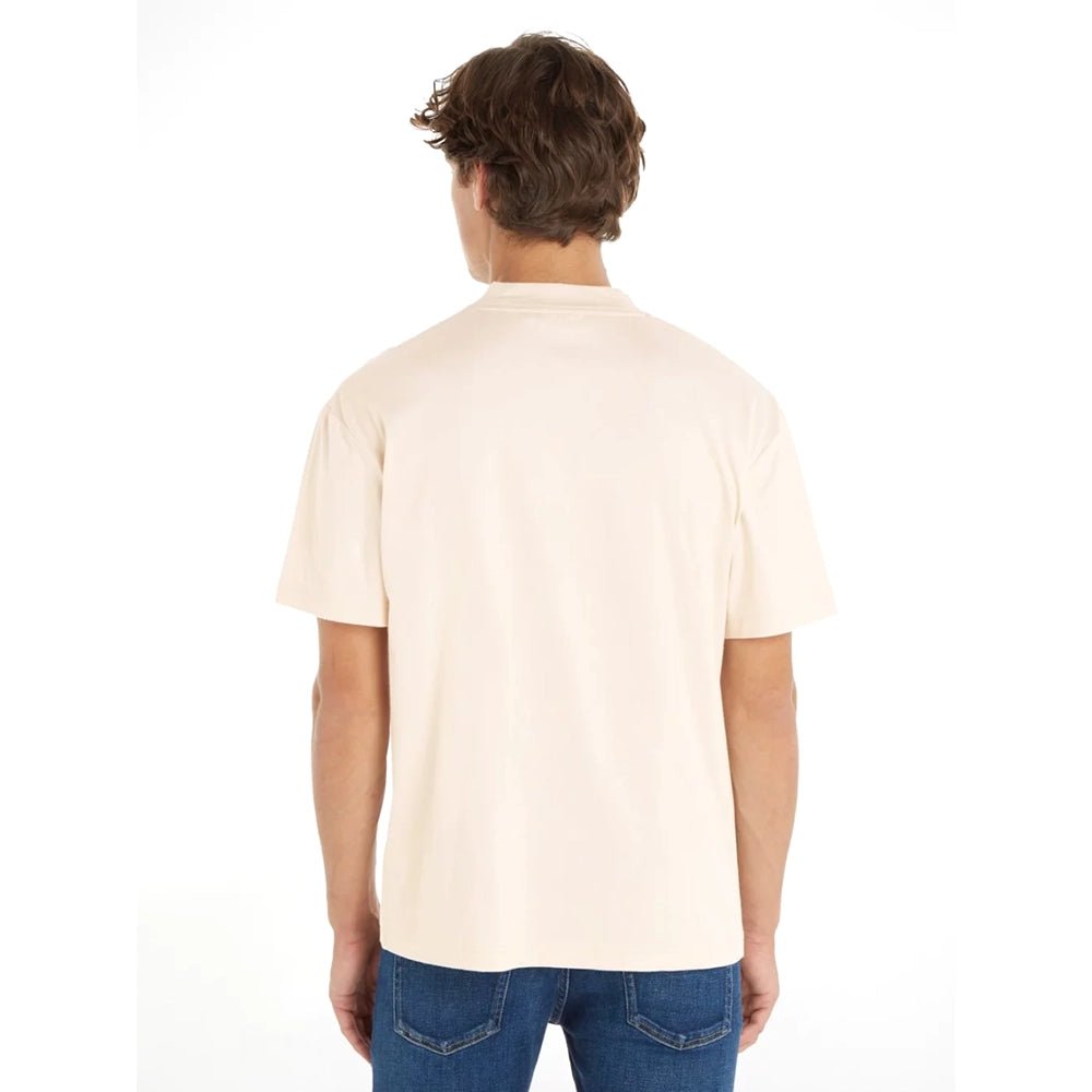 חולצת טישירט קצרה עם פאץ' לוגו קלווין קליין גברים