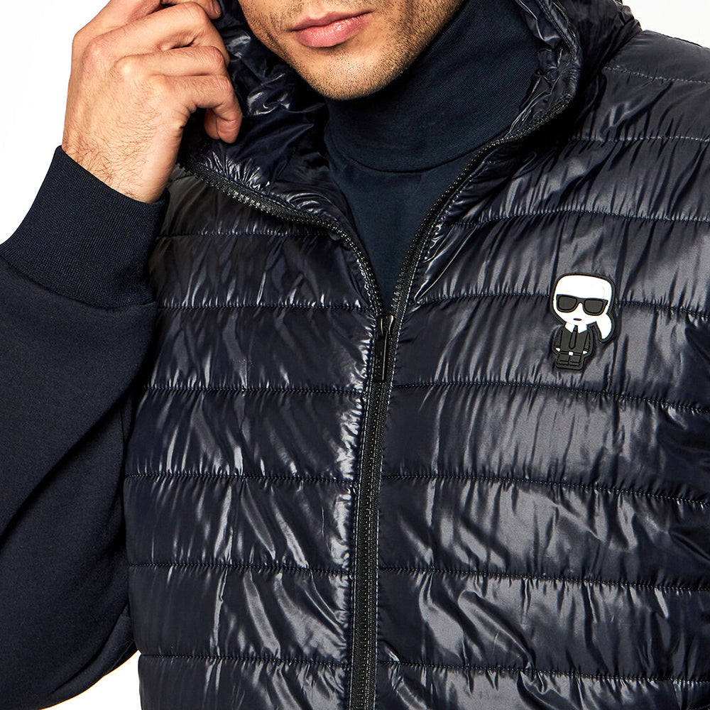 מעיל קרל לגרפלד חצי מבריק לוגו קטן גברים