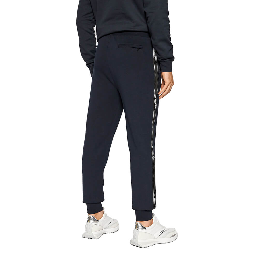 מכנס קרל לגרפלד ארוך לוגו קטן בכיס ופס לוגו לאורך גברים