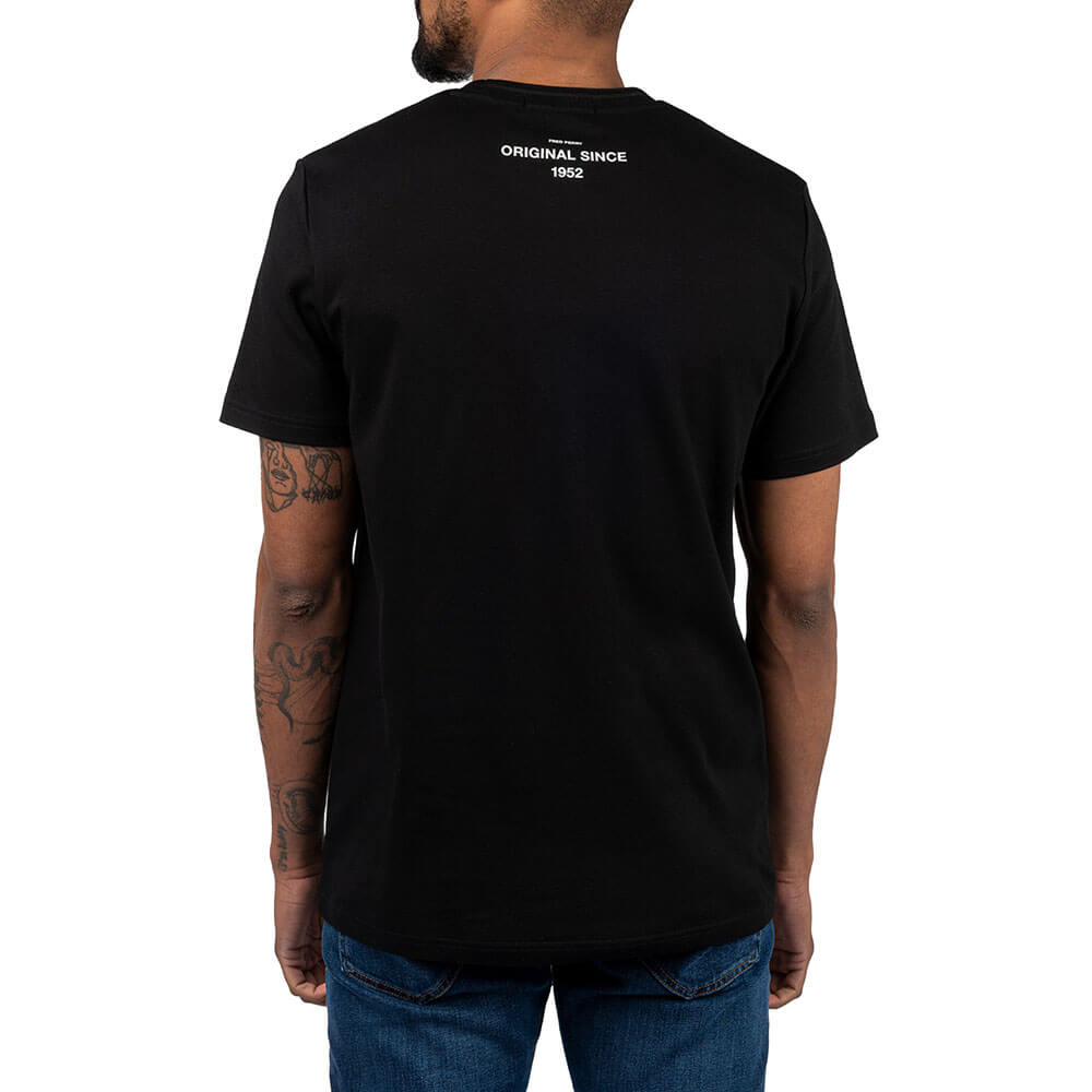 חולצת טישרט פרד פרי קצרה לוגו עלים גדול גברים