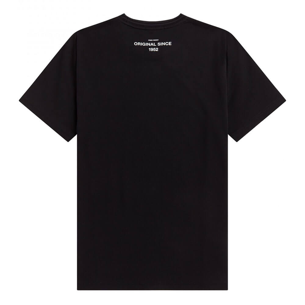 חולצת טישרט פרד פרי קצרה לוגו עלים גדול גברים