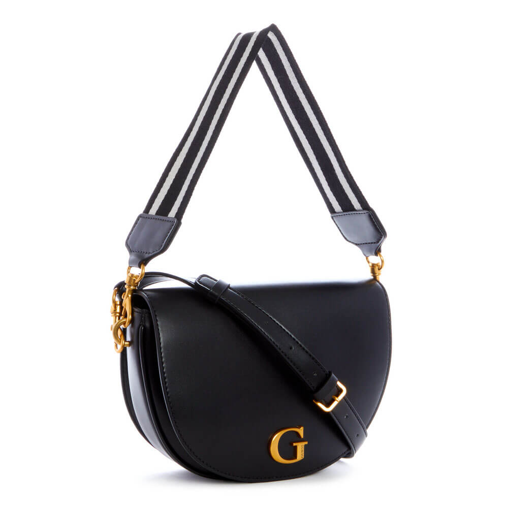 תיק צד Guess עם אבזם לוגו מוזהב נשים