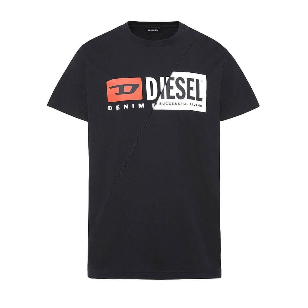 חולצת טישרט דיזל קצרה Dual Logo Print גברים