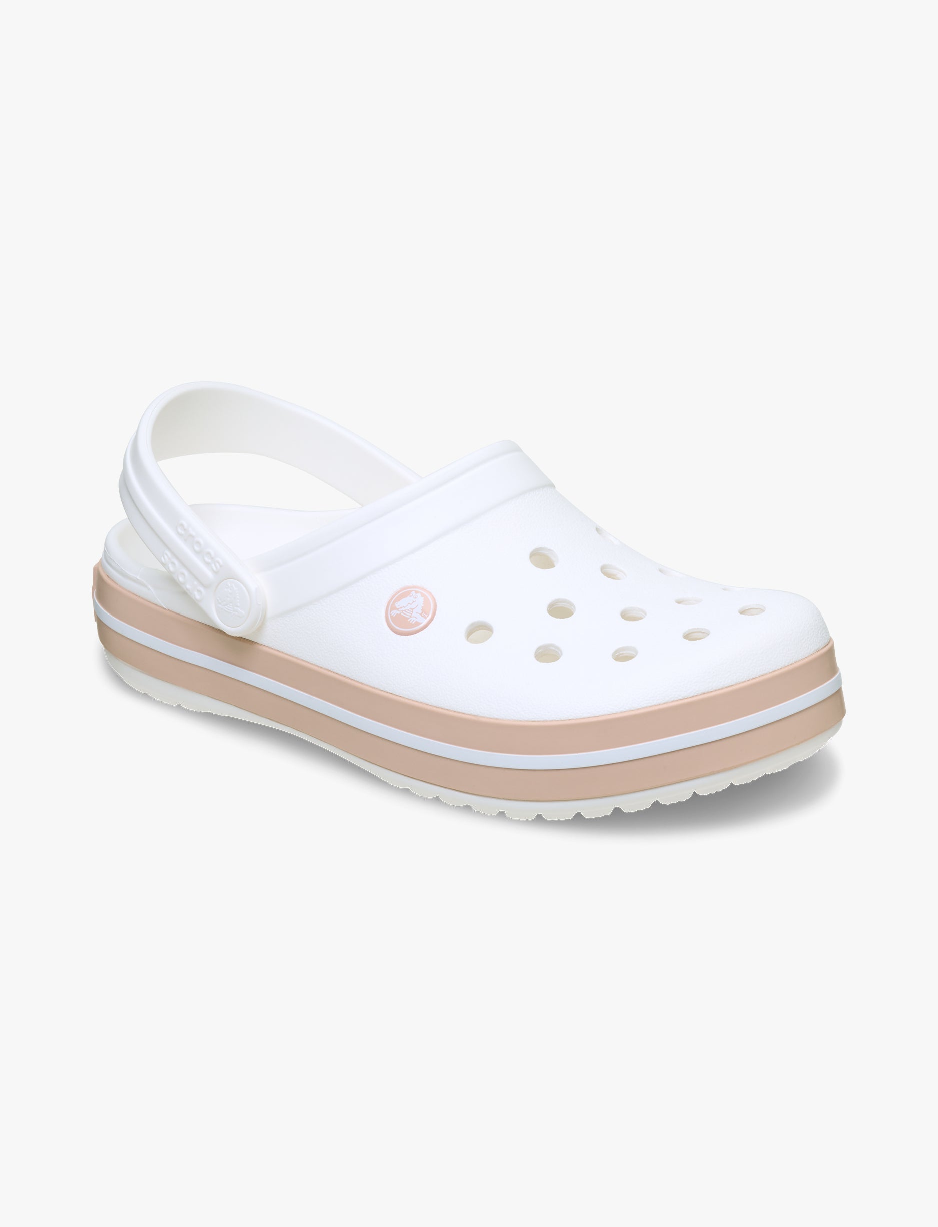Crocs Crocband - נעלי קרוקס קרוקבנד בצבע לבן/ורוד קרמל