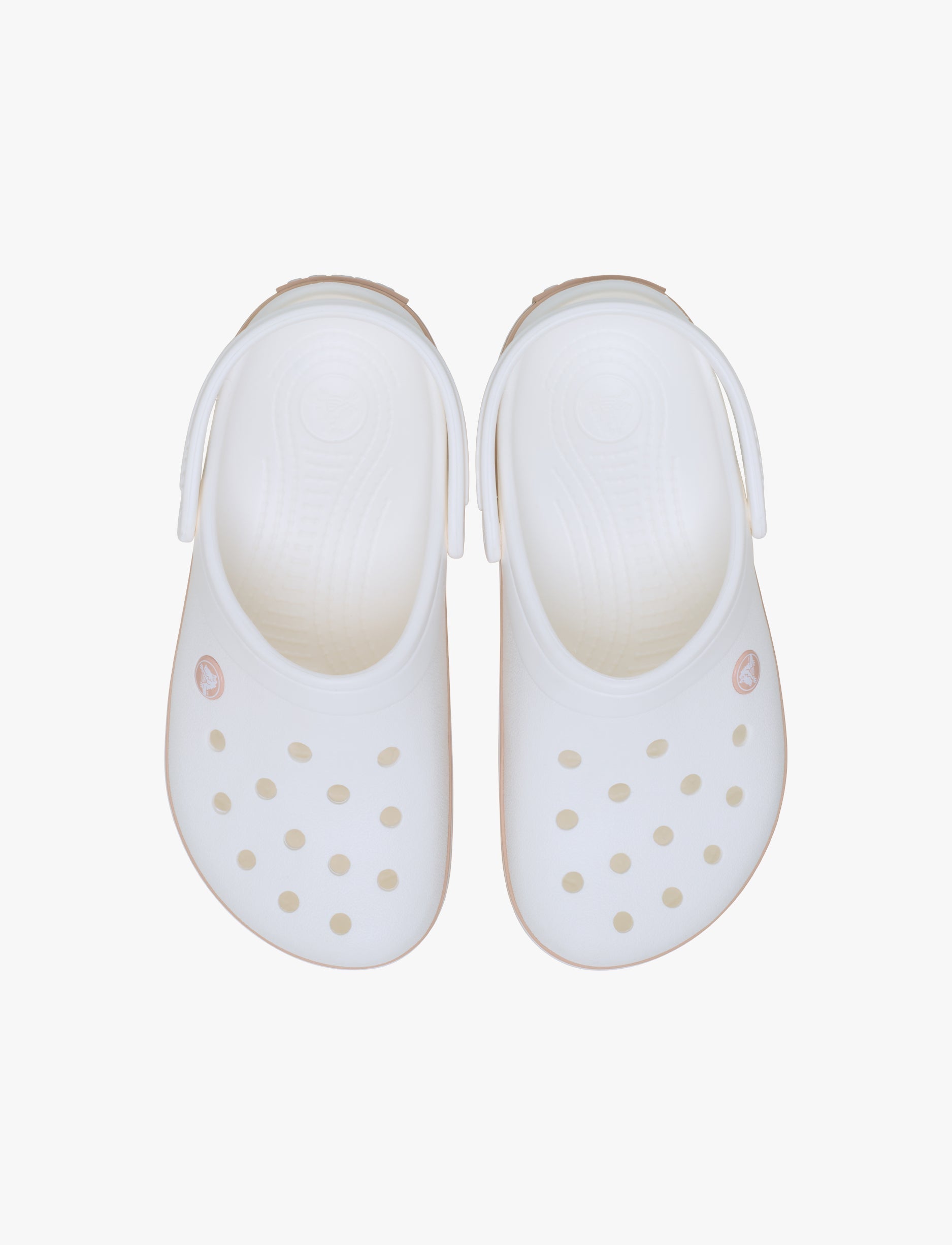 Crocs Crocband - נעלי קרוקס קרוקבנד בצבע לבן/ורוד קרמל