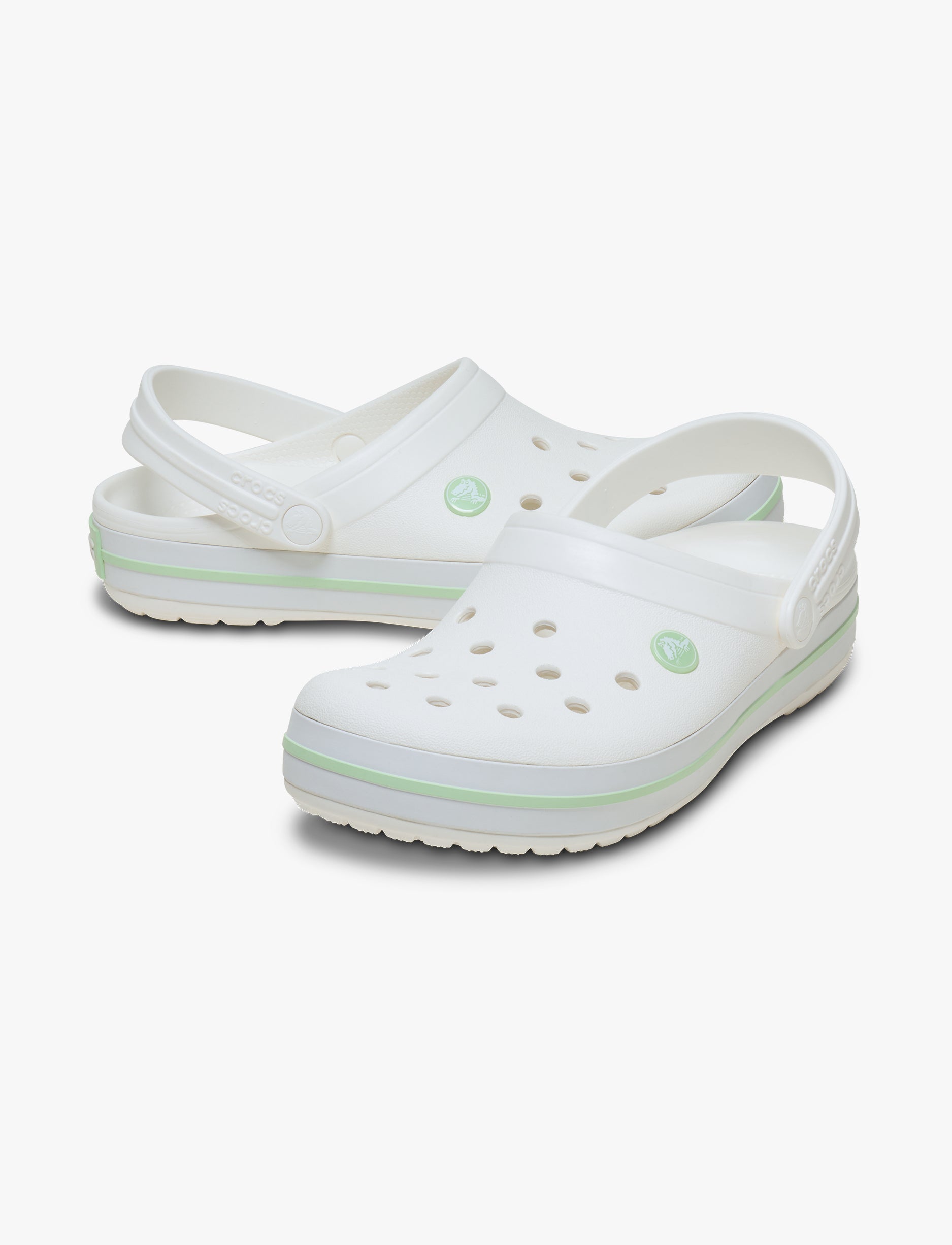 Crocs Crocband - נעלי קרוקס קרוקבנד בצבע לבן/ירוק שליו