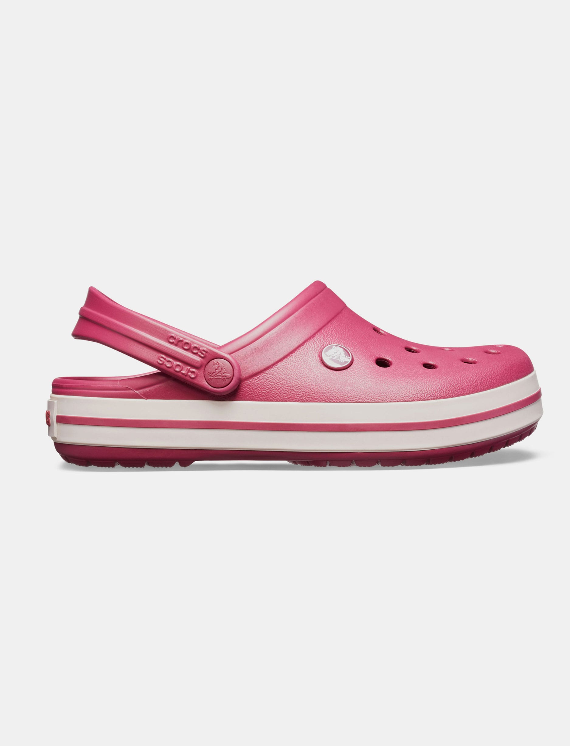 Crocs Crocband - כפכף קרוקס אוורירי בצבע רימון/לבן